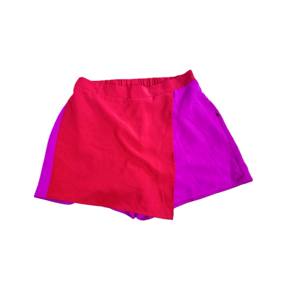 AKIRA Colorblock Red And Purple Bright Fun Women’s Shorts
